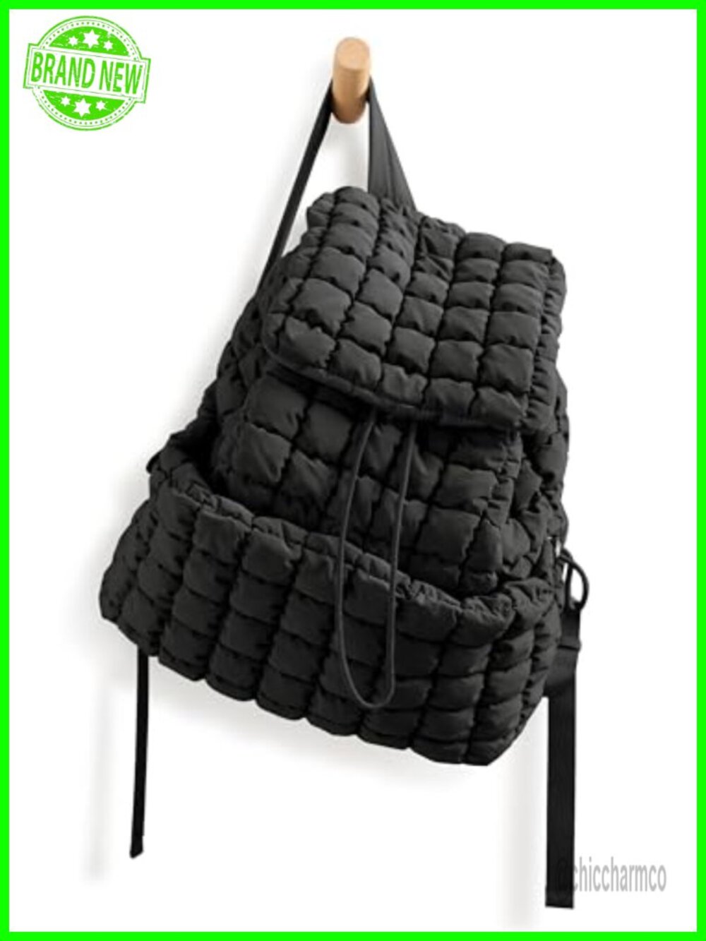 Lightweight Quilted Puffer Hiker Backpack 18L Travel Gym Bag